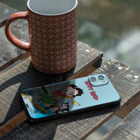 Betty Boop Surfing iPhone 11 Skin